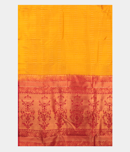 Yellow Handwoven Kanjivaram Silk Saree T2940274