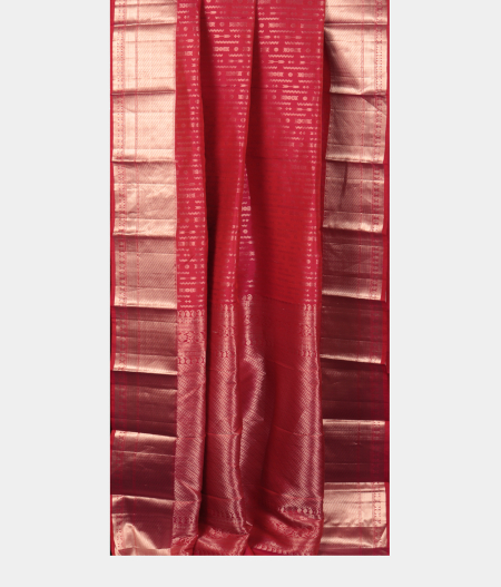 Pinkish Orange Handwoven Kanjivaram Silk Saree T2540002