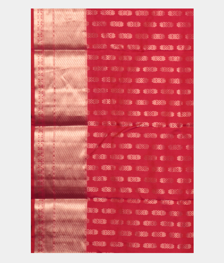 Pinkish Orange Handwoven Kanjivaram Silk Saree T2540003