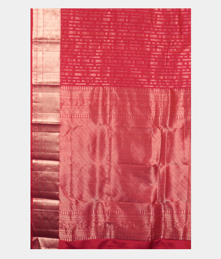 Pinkish Orange Handwoven Kanjivaram Silk Saree T2540004