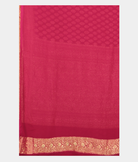 Magenta Banaras Georgette Silk Saree T2677753