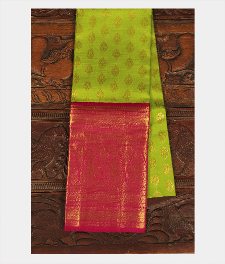Light Green Handwoven Kanjivaram Silk Pavadai T286294-image