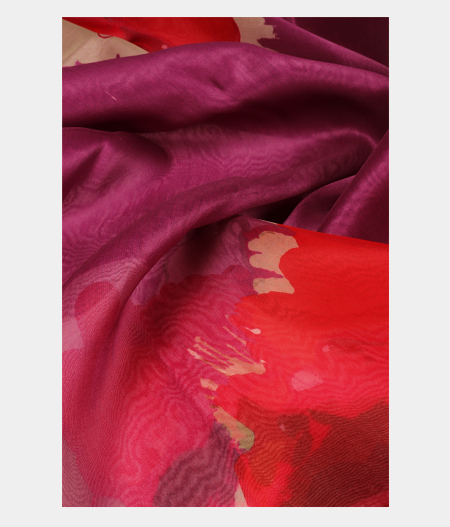 Purple Kora Organza Printed Saree T2931544