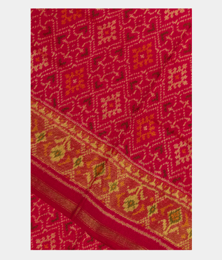 Magenta Patola Silk Saree T287887-image