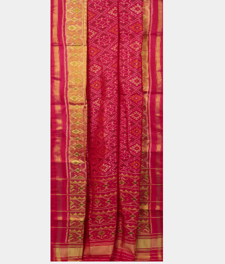 Magenta Patola Silk Saree T2878872