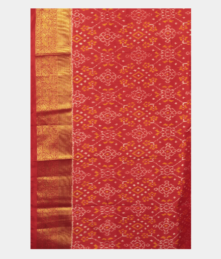 Light Pink Ikat Silk Saree T2937524