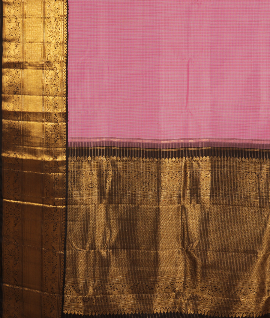 Lavender Pink Handwoven Kanjivaram Silk Saree T1523484