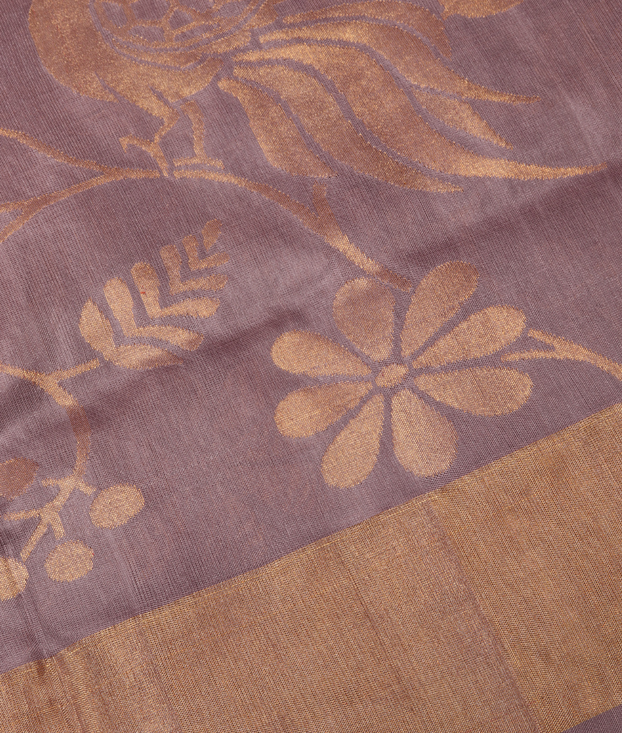 Greyish Lavender Uppada Silk Saree T2460576