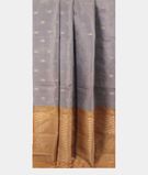 Bluish Grey Woven Raw Silk Saree T2824012