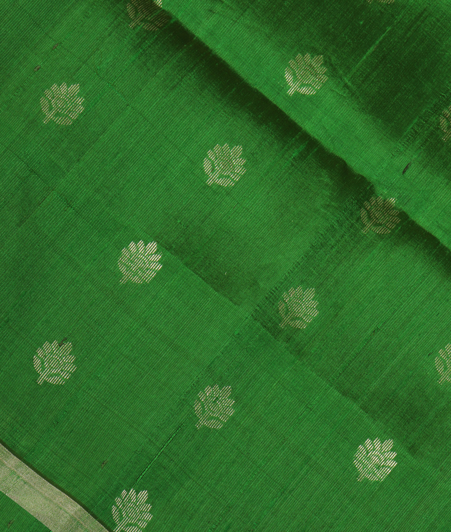 Green Woven Raw Silk Saree T277572-image