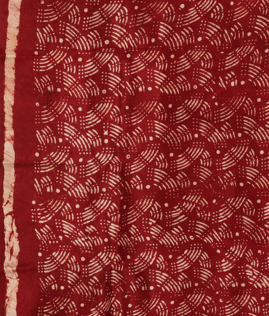 Maroon Printed Raw Silk Saree T1976053