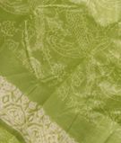Green Printed Raw Silk Saree T2719091