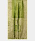 Green Printed Raw Silk Saree T2719092