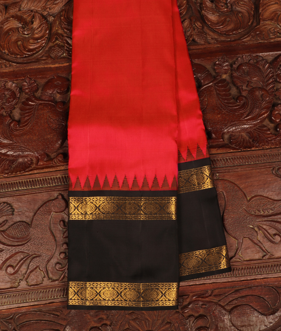 Red Handwoven Kanjivaram Silk Saree T272143-image
