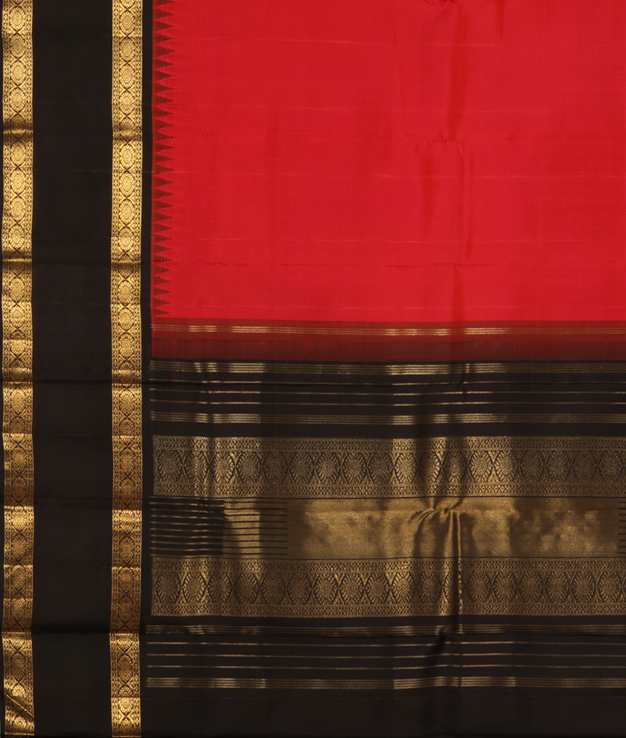 Red Handwoven Kanjivaram Silk Saree T2721434