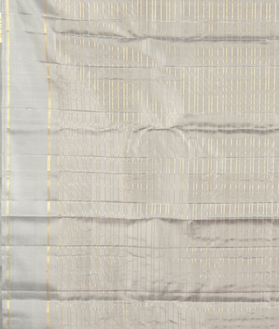 Yellow and Brown Handwoven Kanjivaram Silk Saree T1366673