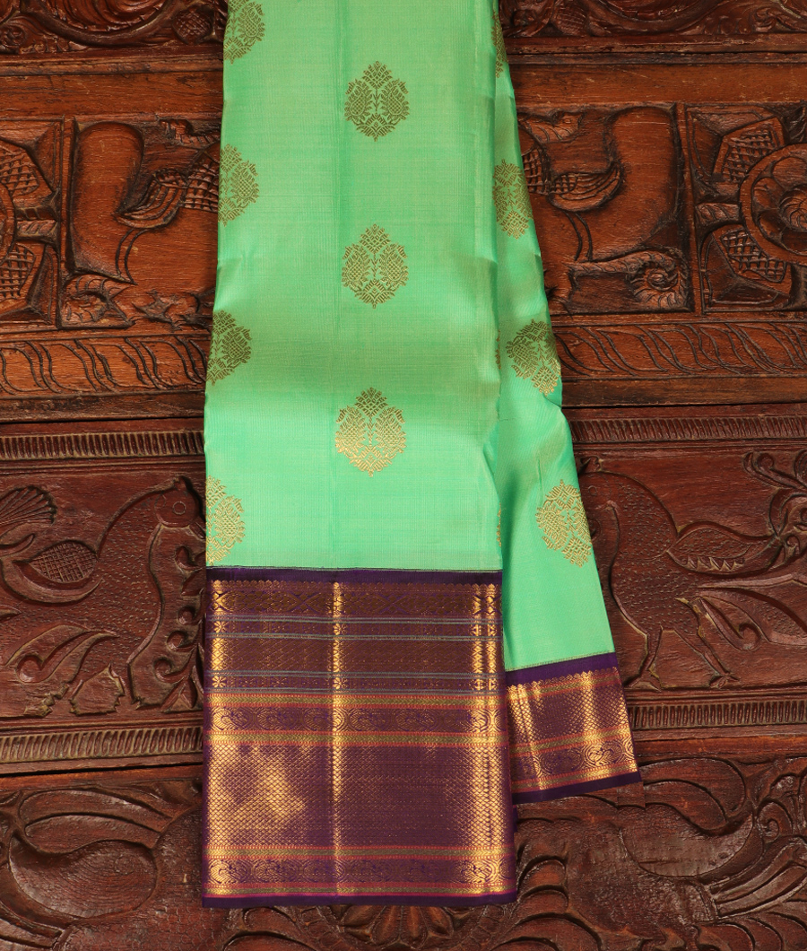 Green Handwoven Kanjivaram Silk Saree T295749-image