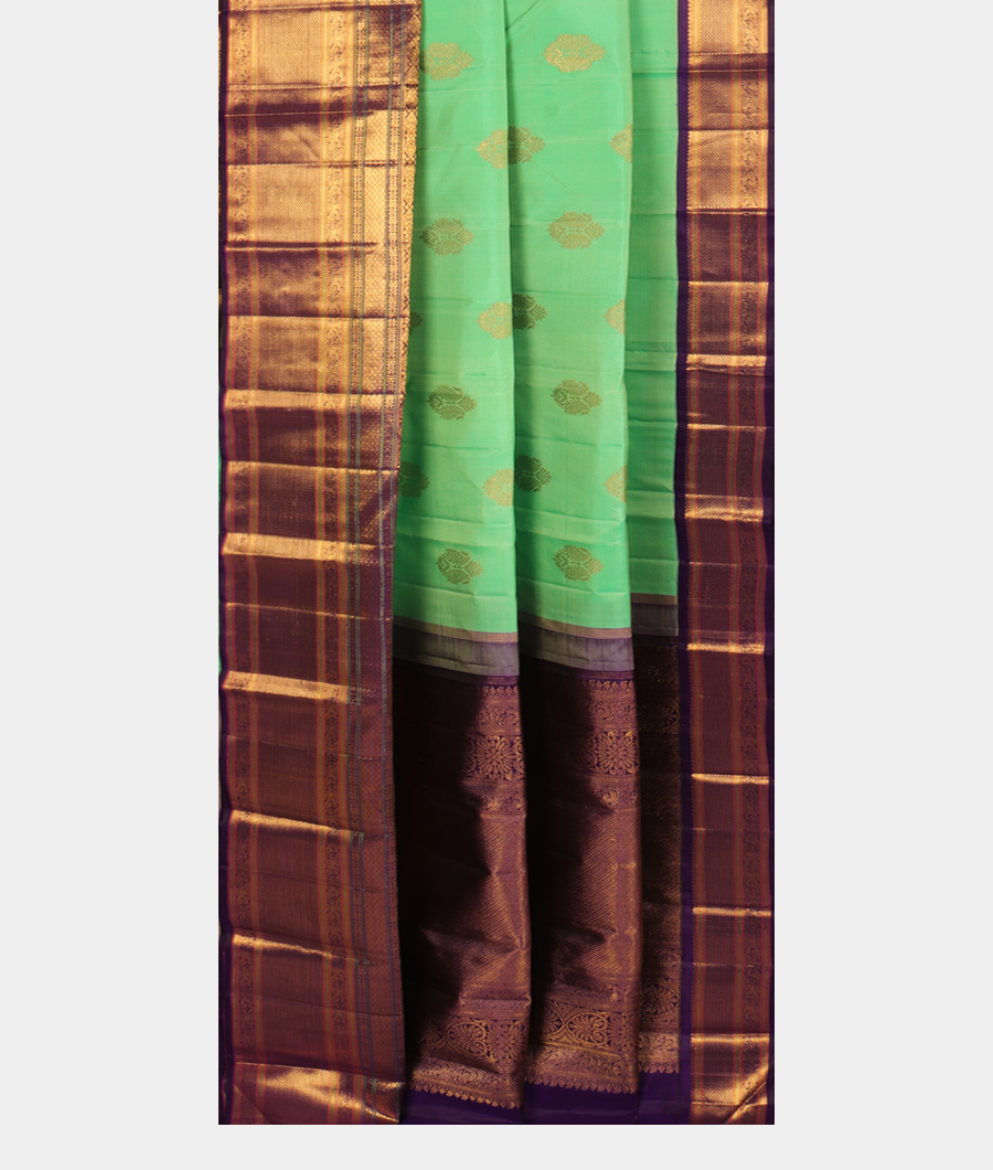 Green Handwoven Kanjivaram Silk Saree T2957492
