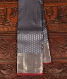 Bluish Grey Handwoven Kanjivaram Silk Saree T1527761