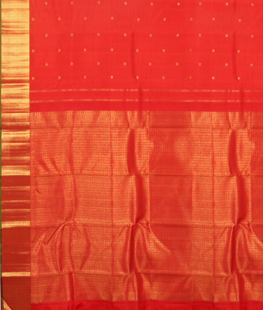 Red Handwoven Kanjivaram Silk Saree T2386004