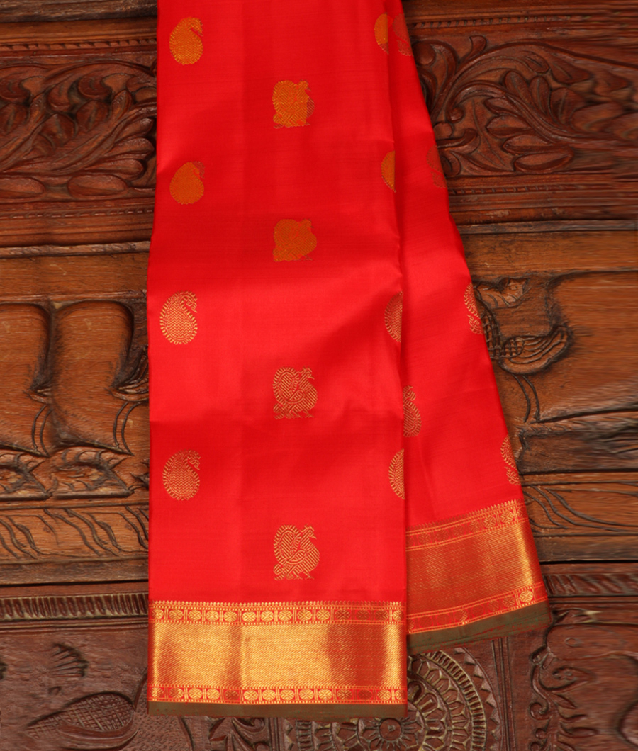 Red Handwoven Kanjivaram Silk Saree T249487-image