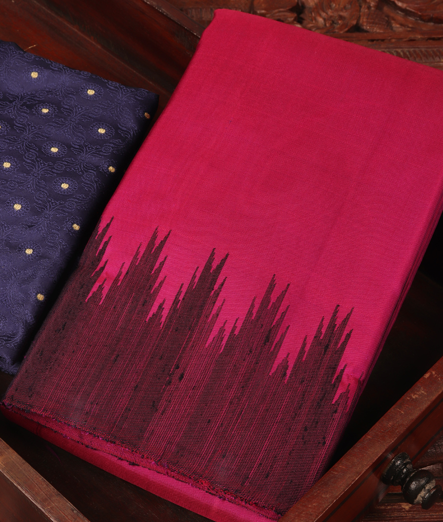 Magenta Handwoven Kanjivaram Silk Saree T294662-image