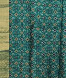 Blue Printed Raw Silk Saree T2816923