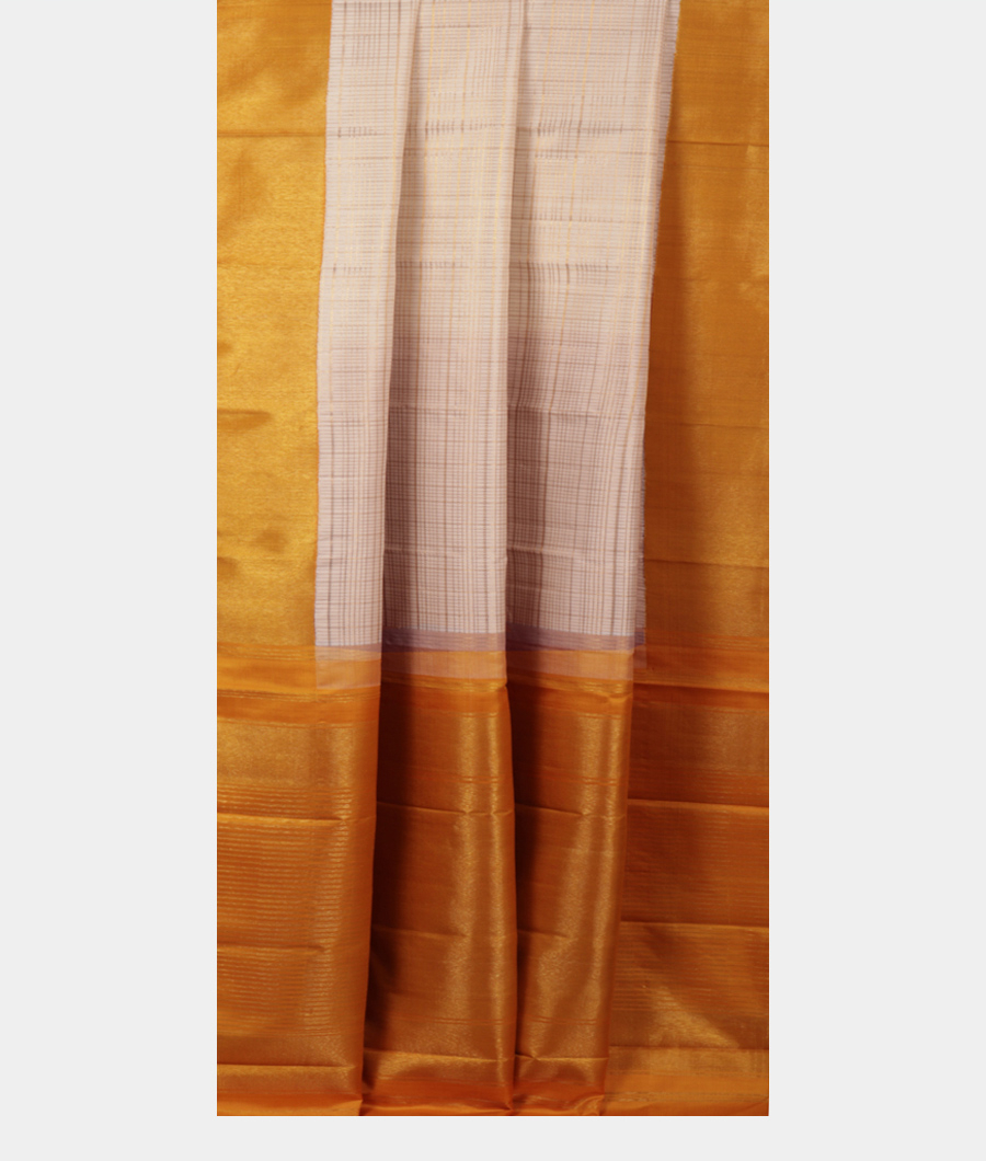 White Handwoven Kanjivaram Silk Saree T2745622
