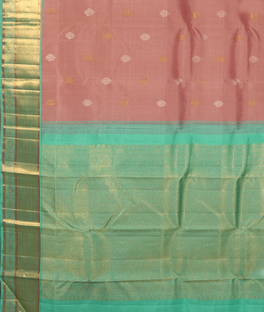 Mauve Pink Handwoven Kanjivaram Silk Saree T2936244