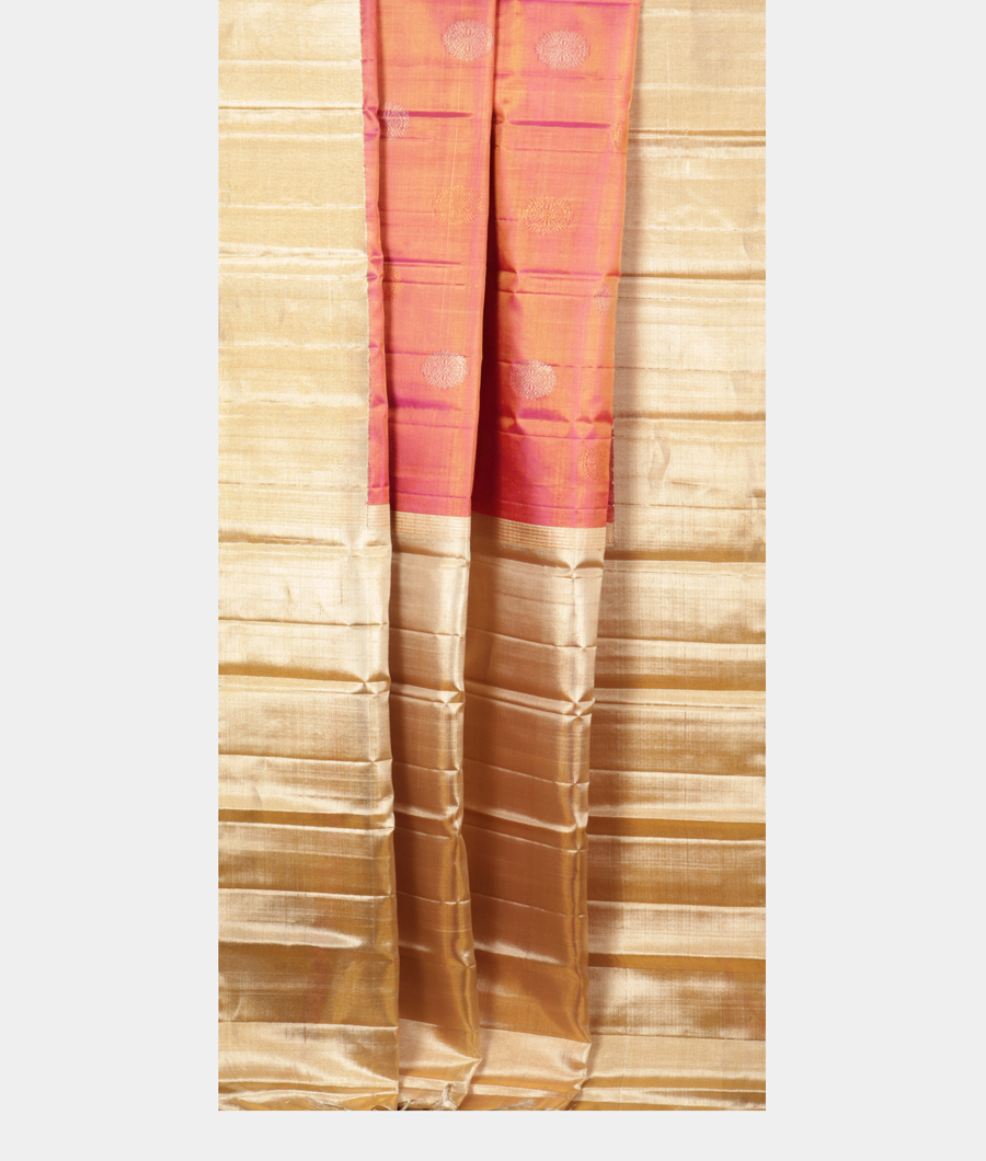 Pink Handwoven Kanjivaram Tissue Silk Saree T2289752