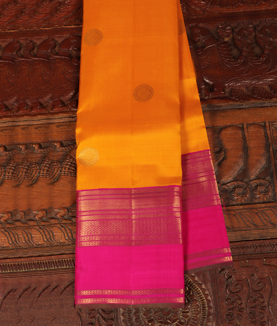 Yellow Handwoven Kanjivaram Silk Saree T260995-image