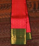 Orangish Pink Handwoven Kanjivaram Silk Saree T2911841
