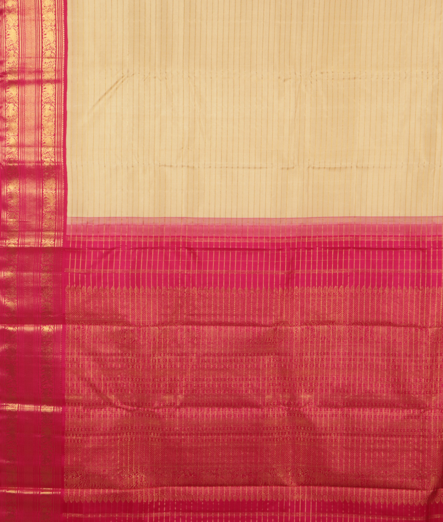 Cream Handwoven Kanjivaram Silk Saree T2650724