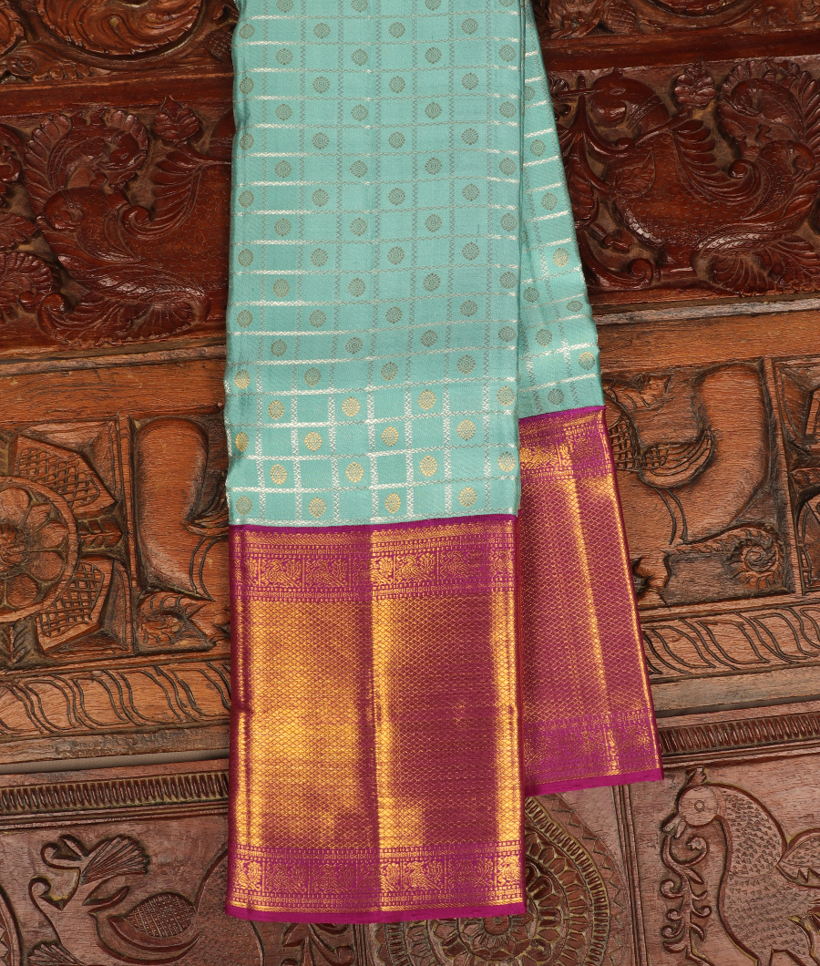Blue Handwoven Kanjivaram Silk Saree T272464-image