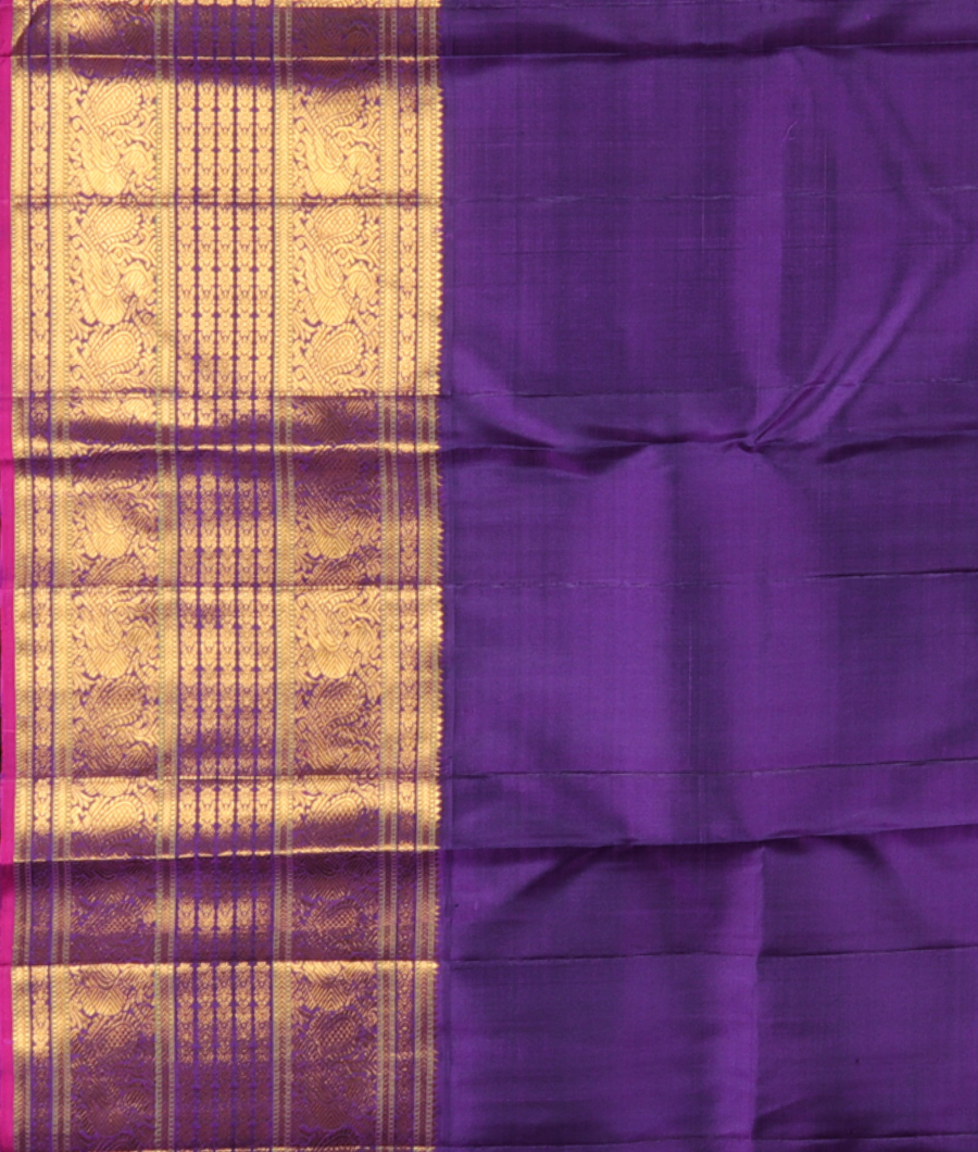 Yellow Handwoven Kanjivaram Silk Saree T2682213