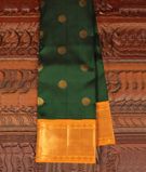 Bottle Green Handwoven Kanjivaram Silk Saree T2531321