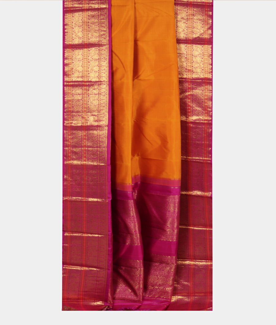 Yellow Handwoven Kanjivaram Silk Saree T2826842
