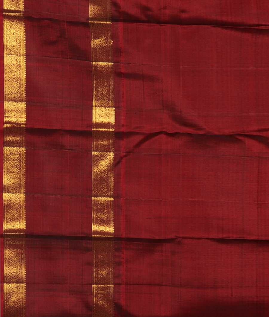 Yellow Handwoven Kanjivaram Silk Saree T2738453