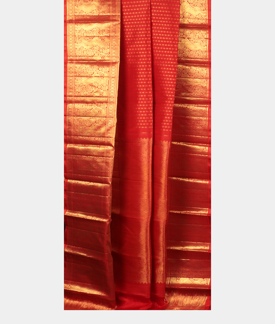Red Handwoven Kanjivaram Silk Saree T2910312