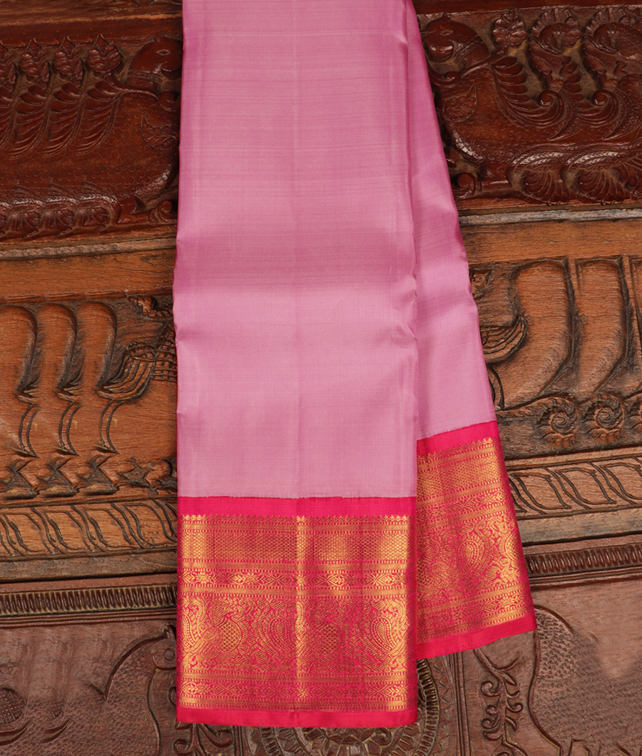 Lavender Pink Handwoven Kanjivaram Silk Saree T275808-image