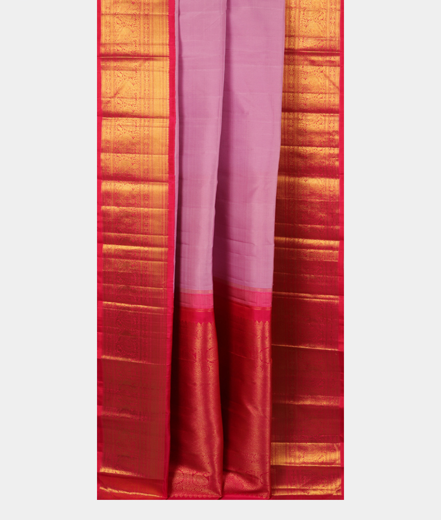 Lavender Pink Handwoven Kanjivaram Silk Saree T2758082