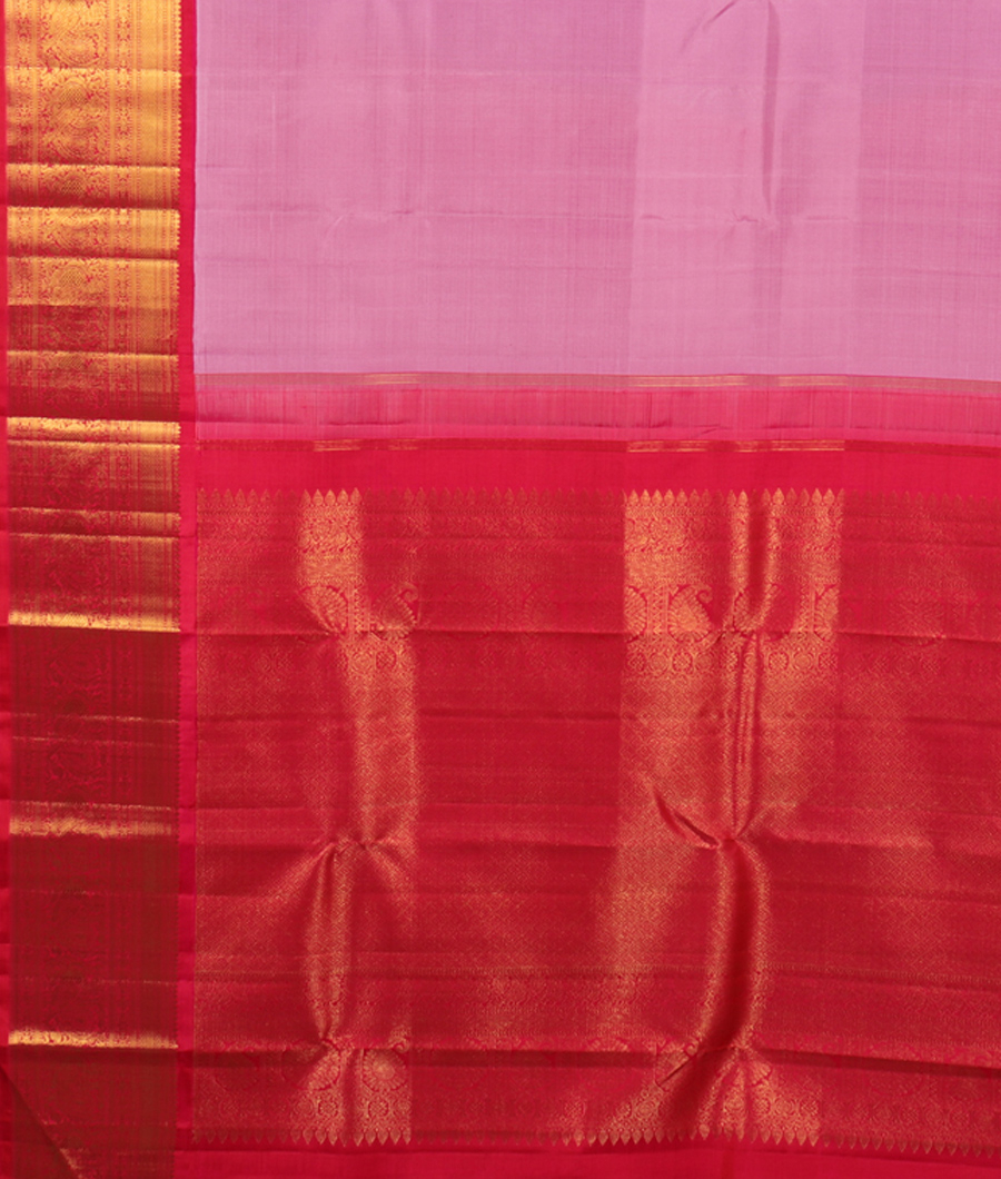 Lavender Pink Handwoven Kanjivaram Silk Saree T2758084