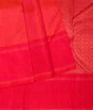 Pinkish Orange Handwoven Kanjivaram Silk Saree2