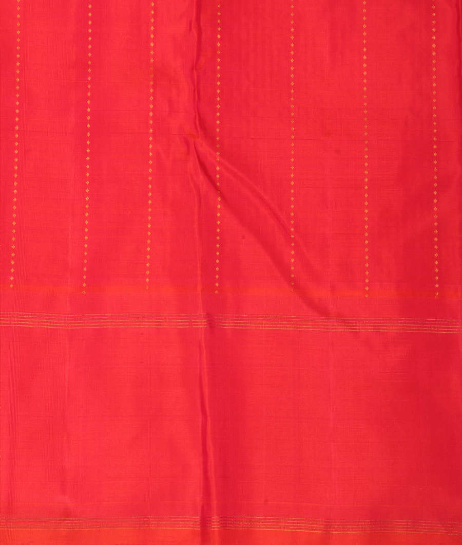 Pinkish Orange Handwoven Kanjivaram Silk Saree4