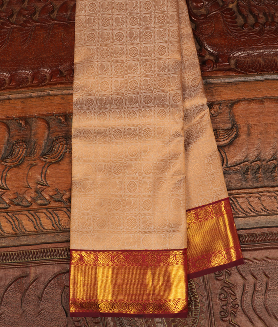 Beige Handwoven Kanjivaram Silk Saree T274899-image