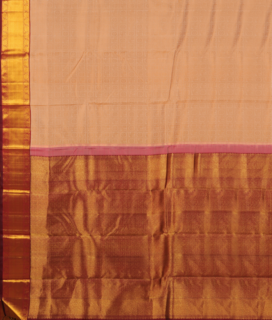 Beige Handwoven Kanjivaram Silk Saree T2748994