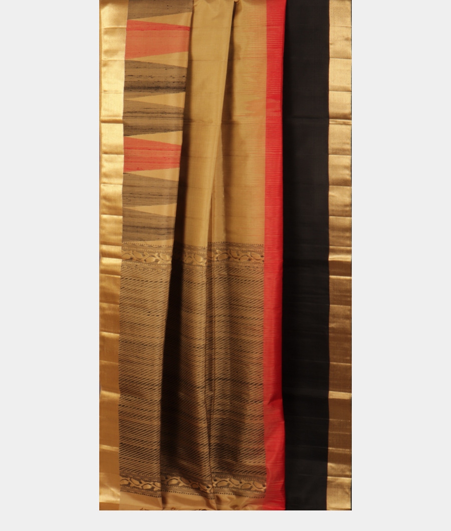 Beige Soft Silk Saree T2736902