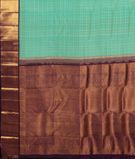 Greenish Blue Handwoven  Kanjivaram Silk Saree T2770074