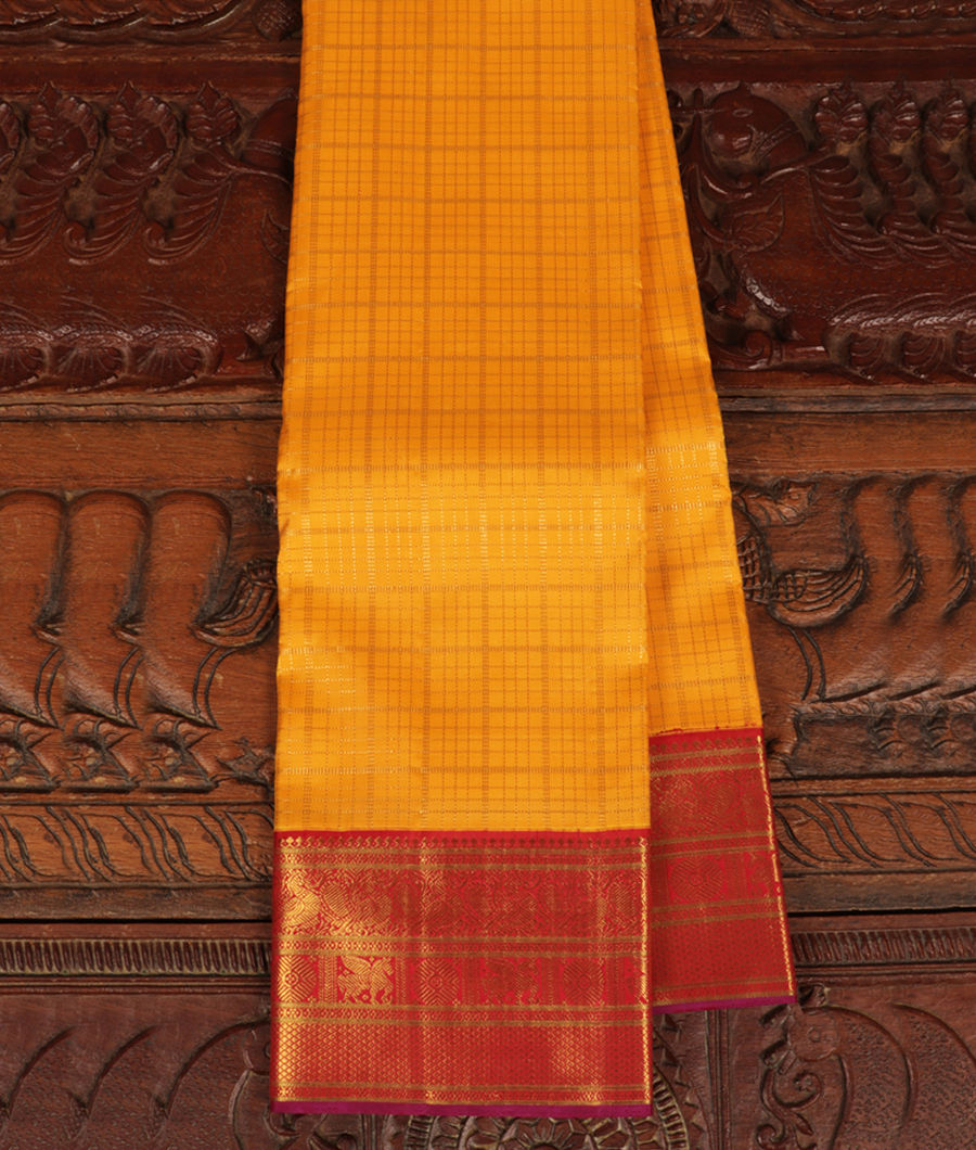 Yellow Handwoven Kanjivaram Silk Saree T273780-image