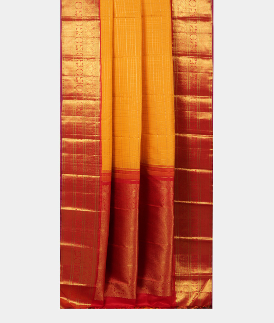 Yellow Handwoven Kanjivaram Silk Saree T2737802